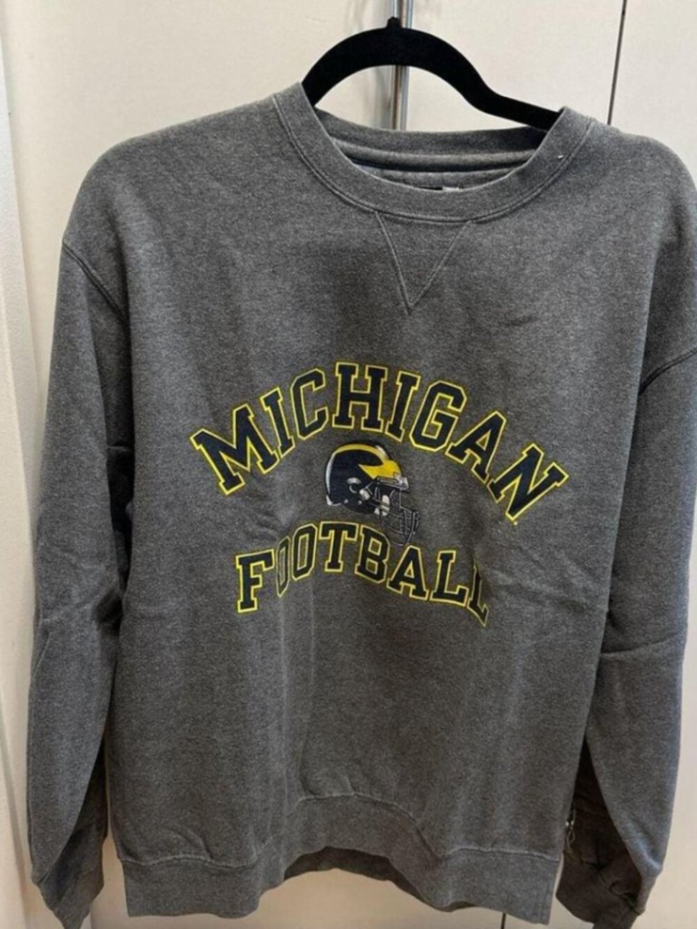 Michigan Wolverines Football Gear For Sports Big Cotton Crewneck Sweatshirt
